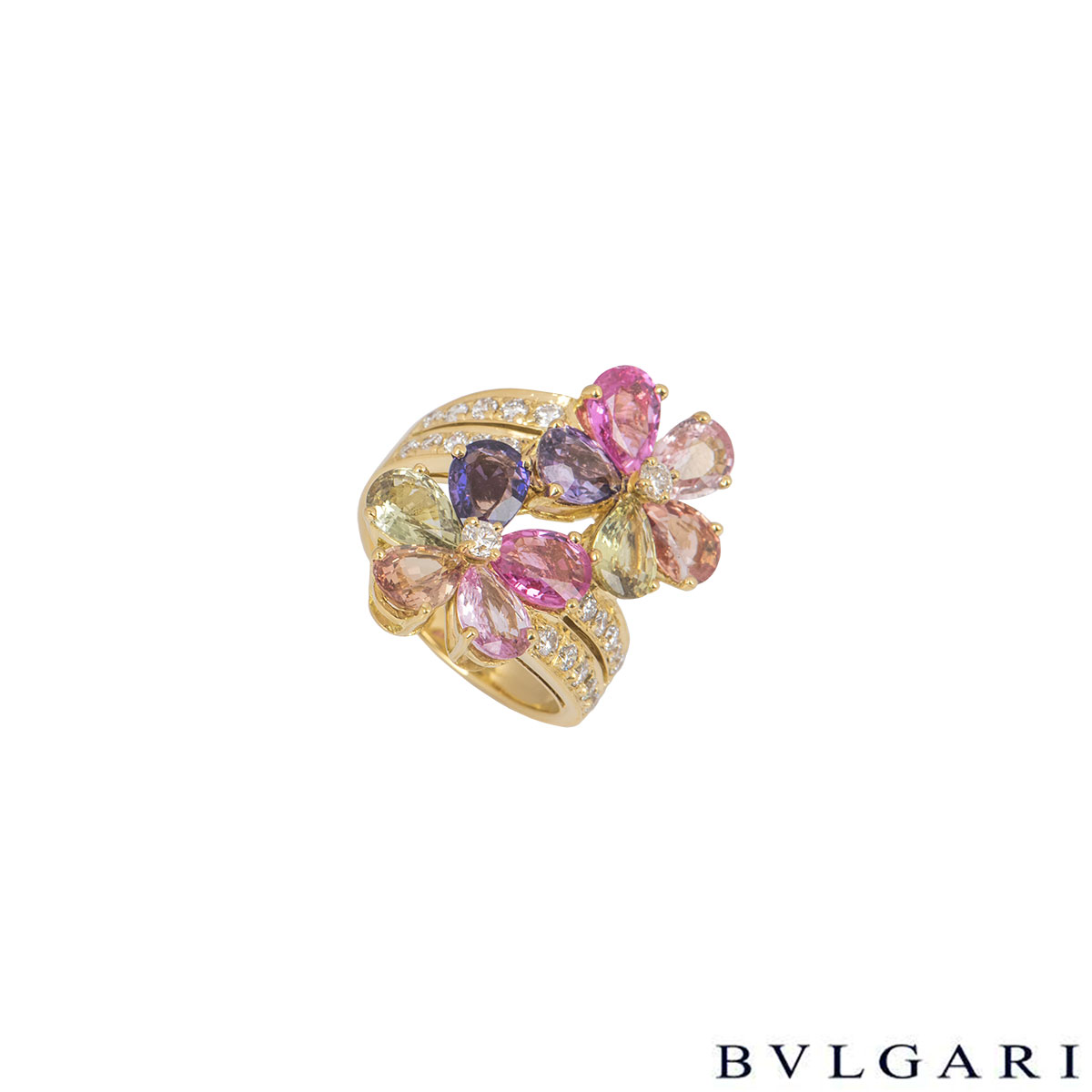Bvlgari Yellow Gold Diamond Sapphire 